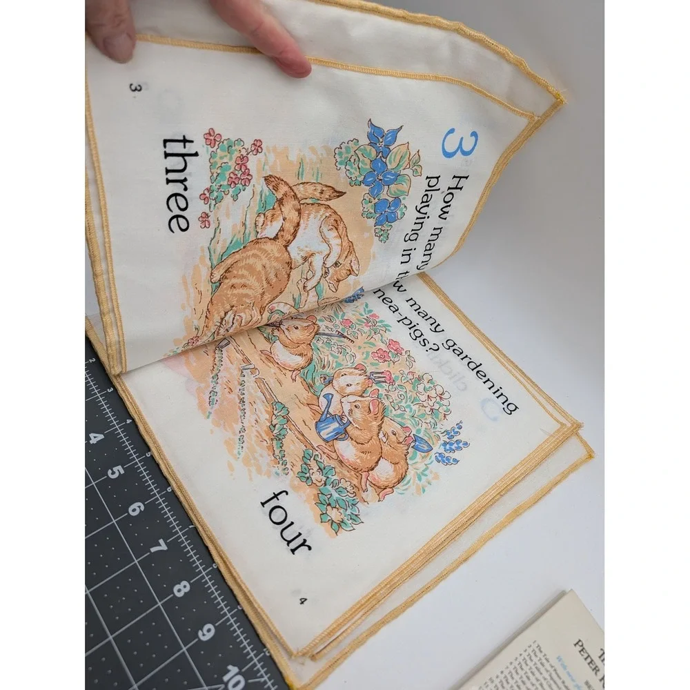 Beatrix Potter Tale Peter Rabbit Book Lot White Cloth Counting‎ 123 Hardback